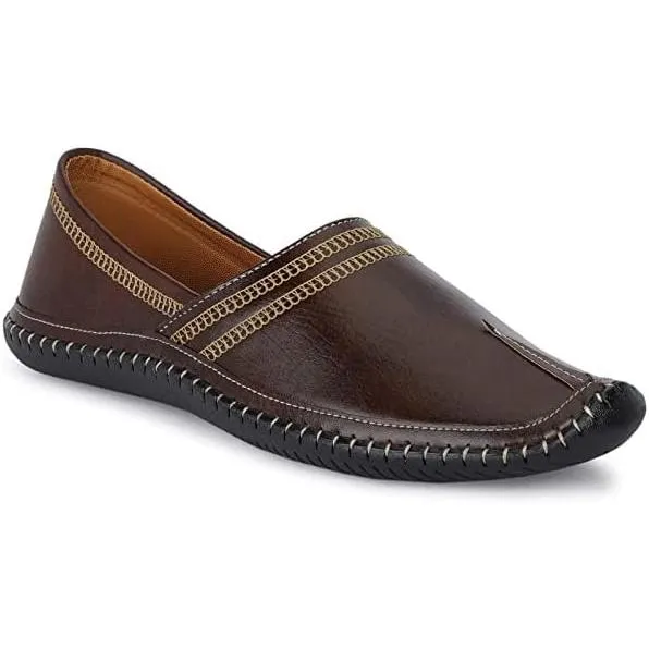【並行輸入品】Mens Jutti Mojari Jalsa Synthetic Leather Casual Party Loafers Shoe