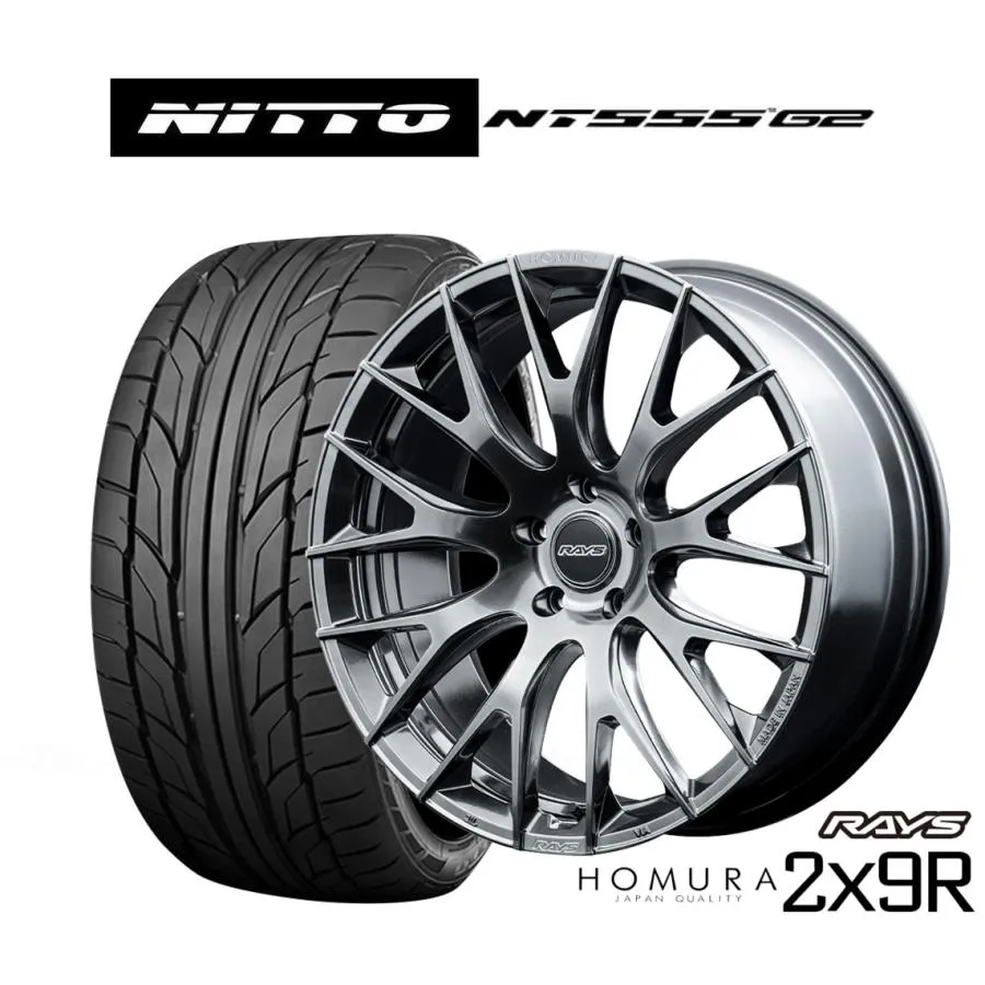 サマータイヤ ホイール4本セット レイズ HOMURA ホムラ 2×9 R NITTO NT555 G2  255/35R20
