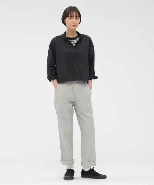 パンツ FADED LINEN COTTON PLAINWEAVE レディース
