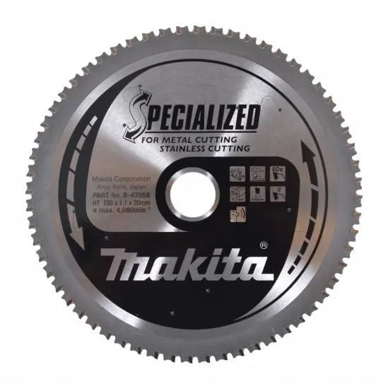 Makita マキタ A-96110 60T ステンレススチール カーバイドチップソーブレード 5-7/8インチ