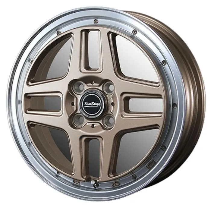 BRIDGESTONE BLIZZAK VRX3 165/55R14 72Q BeatStage WT-C アンティークブロンズ 14インチ 4.5J+45 4H-100 スタッドレス 4本セット