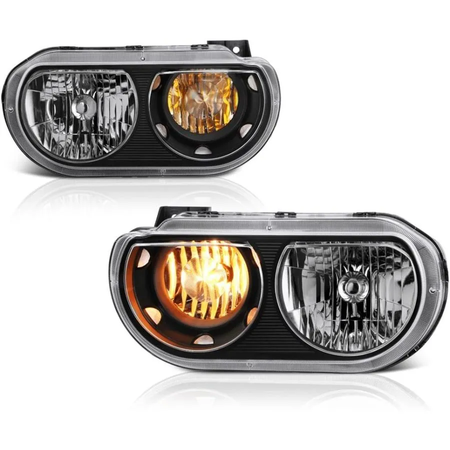 【並行輸入品】VIPMOTOZ Black Housing OE-Style Headlight Headlamp Assembly For 2008