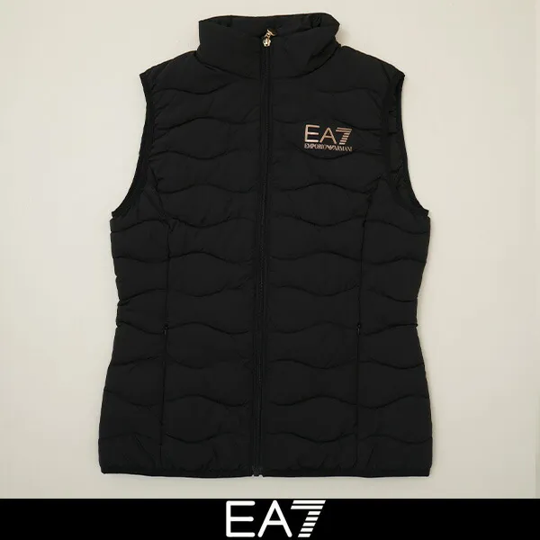 EMPORIO ARMANI（エンポリオ アルマーニ）レディース中綿ベストブラック8NTQ08 TNF8Z