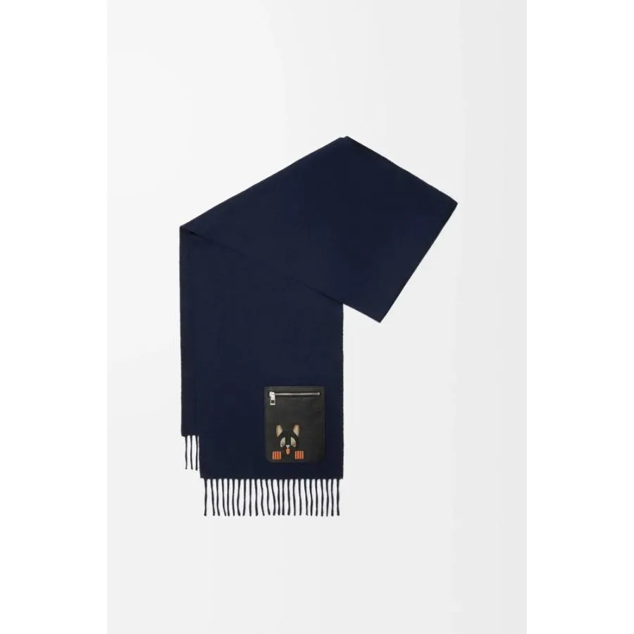 ロエベ LOEWE 2026春夏メンズ スカーフ【ダークネイビーブルー 】【送料無料】【正規品】
