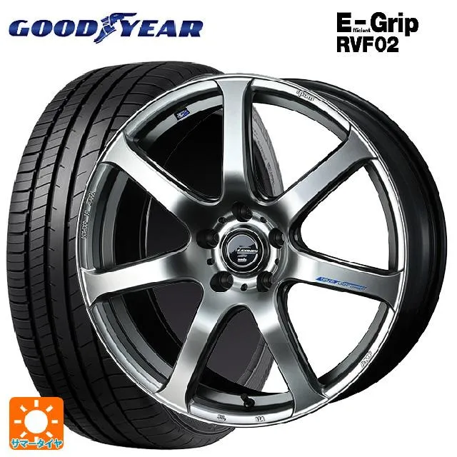 送料無料 サマータイヤホイールセット 245/45R19 102W XL グッドイヤー エフィシェントグリップ RVF02 ウェッズ レオニス ナヴィ