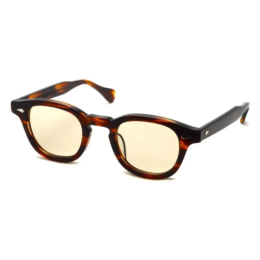 JULIUS TART OPTICAL タート  AR Sun アーネル ブリッジ: 24mm Demi Amber - Light Brown Lenses デミアンバー べっ甲柄 - ライトブラウンレンズ サングラス