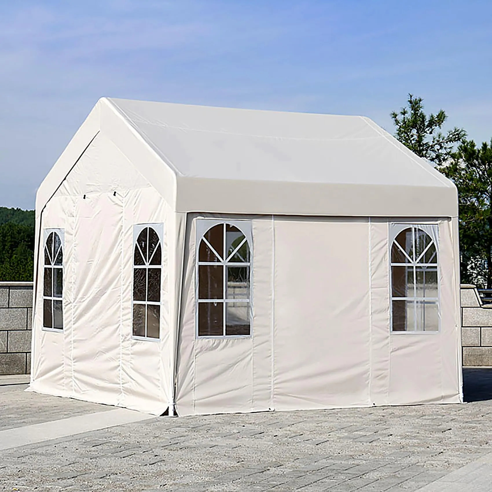 カーポート 3x3M キャノピーシェルター ポータブル メタルテント 車庫 ガレージ 車 雨避け 雨 収納庫 駐輪場 屋外倉庫 パーティーテント ポータブルガレージ 屋外レジャー用テント 屋台シェルター 四角い傘 パティオキャノピ