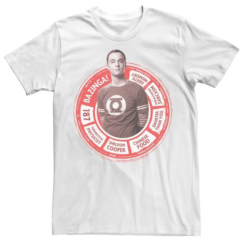 アニメキャラクター レディース トップス Tシャツ Licensed Character Men The Big Bang Theory Sheldon Statistics Tee White ホワイト