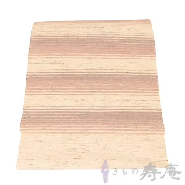 帯 名古屋帯 長井紬 八寸帯 ぜんまい綿織 裂織花絲 新品 未仕立
