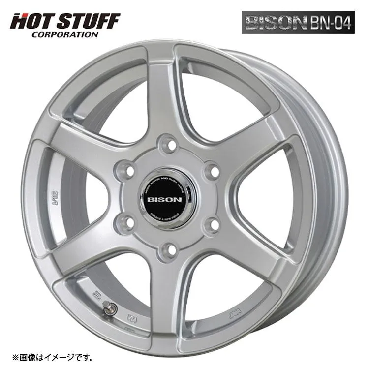14インチ 5H114.3 5J 5J+45 5穴 ホイール 【1本単品 新品】 シルバー BISION BN-04 送料無料 ホットスタッフ