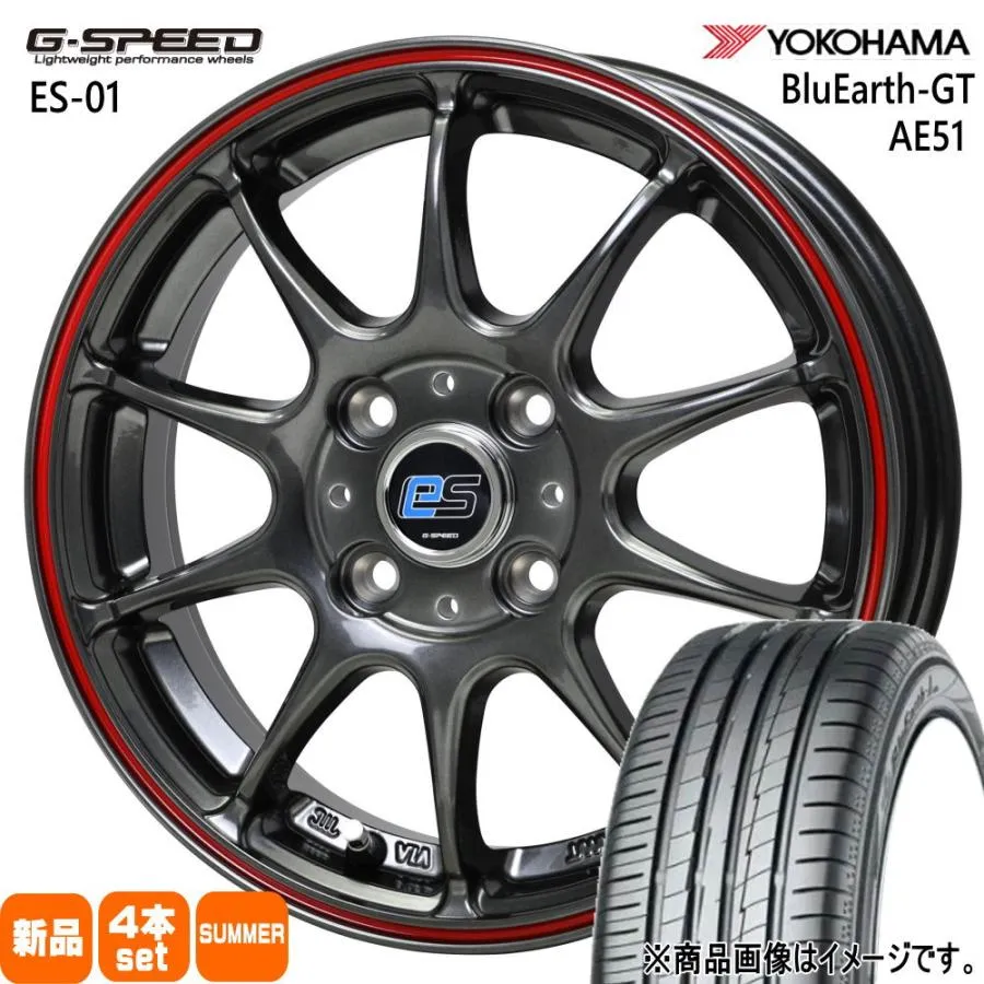 195/55R16 87V ヨコハマ BluEarth-GT AE51 夏用 サマータイヤ G・speed es-01 eco style E12ノート K12キューブ フィールダー 16インチ