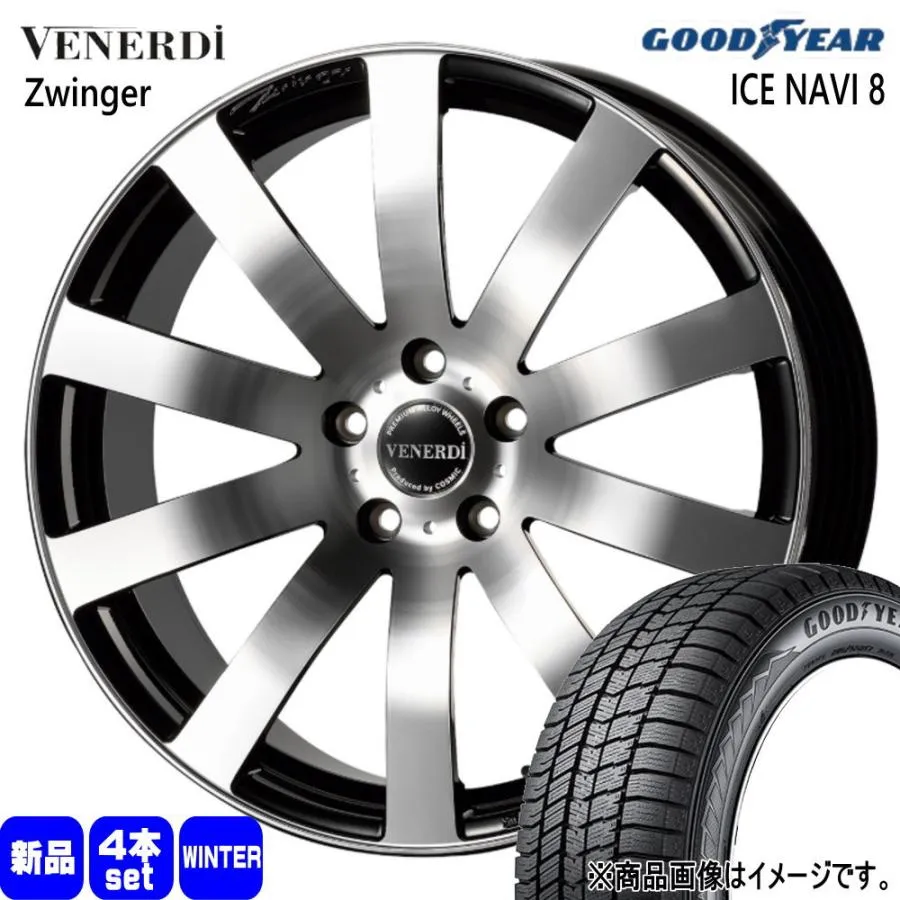 20/30系 アルファード ヴェルファイア LBX グッドイヤー 245/40R19 98Q XL ICE NAVI 8 冬用 スタッドレスタイヤ VENERDI Zwinger 19インチ