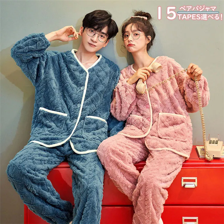 15TPYE！ ペアパジャマ 冬 可愛い クマ柄 もこもこ ルームウエア 着る毛布 暖かい カップル フランネル 部屋着 パンツセット ペアお揃い 寝巻き ナイトウェア レディース メンズ パジャマ 韓国 可愛い あったか 結婚祝い