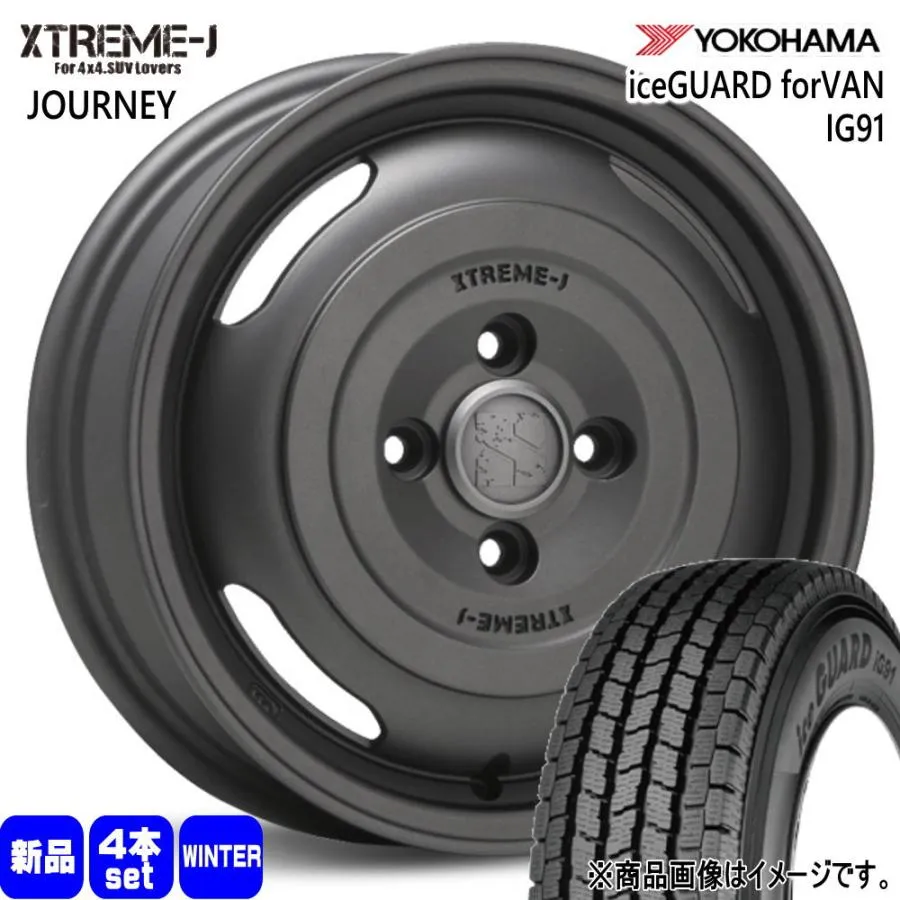 155/80R14 88/86N LT ヨコハマ iceGUARD forVAN IG91 冬用 スタッドレスタイヤ XTREME-J JOURNEY 160系 プロボックス・サクシード  14インチ