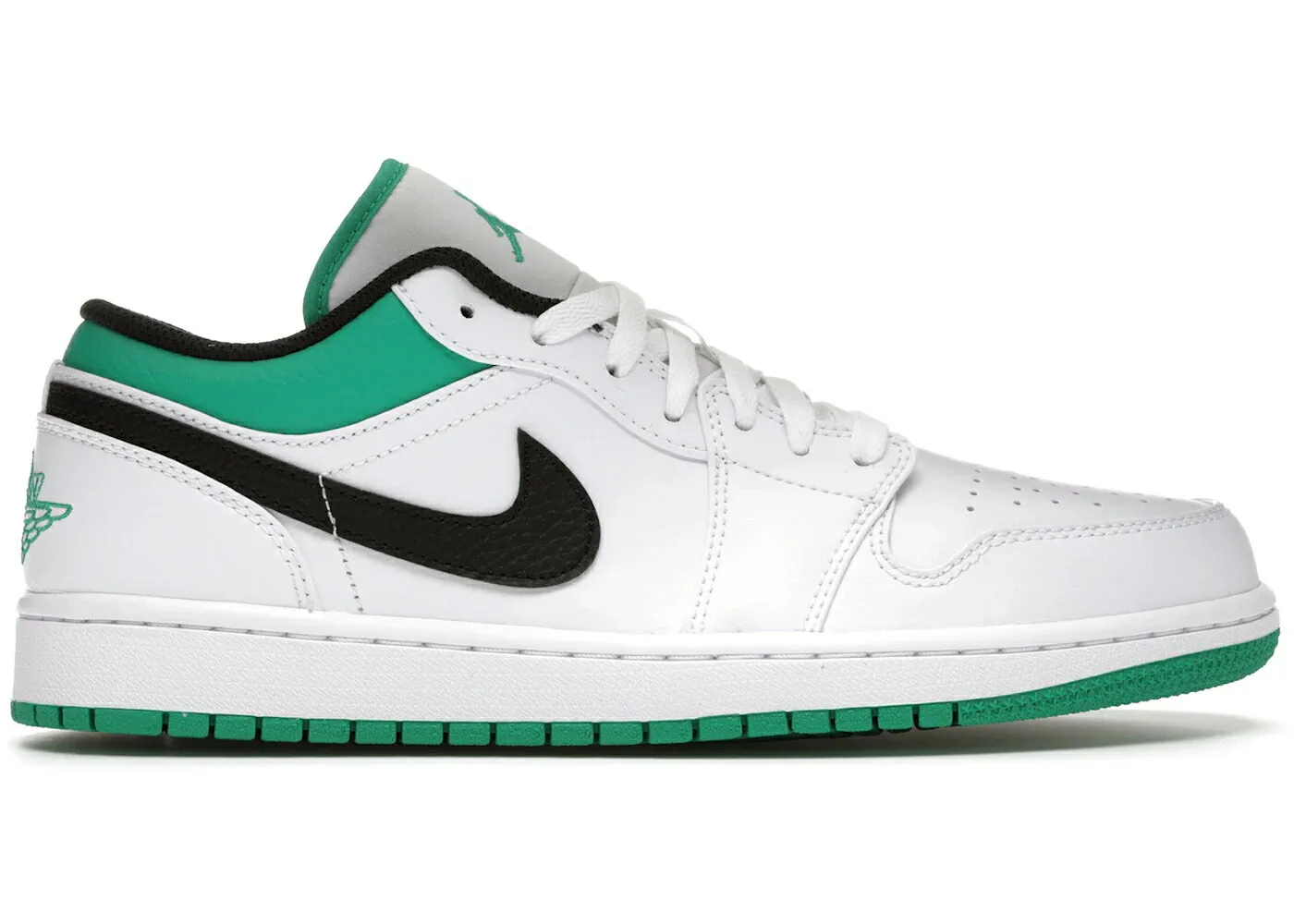 ナイキ ジョーダン 白色 ホワイト 緑 グリーン 黒色 ブラック スニーカー メンズ JORDAN 1 LOW WHITE LUCKY GREEN BLACK / WHITE LUCKY GREEN BLACK