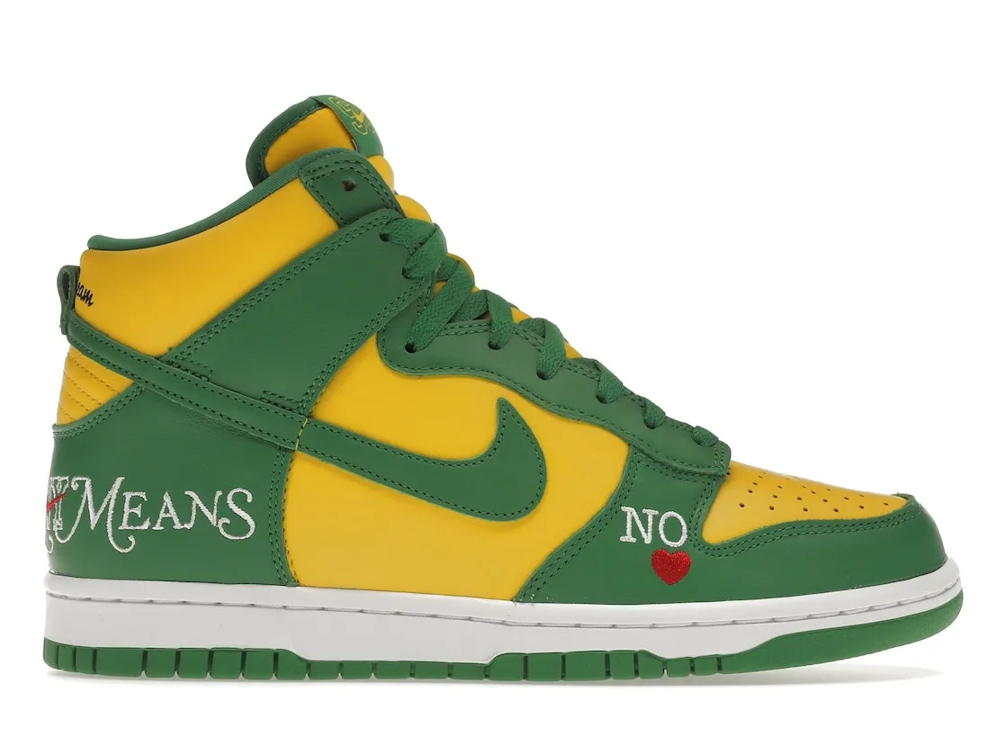 【今だけ500円割引クーポンあり!!】Nike ナイキ × シュプリーム SB ダンク ハイ バイ エニー ミーンズ ブラジル Nike SB Dunk High “Supreme By Any Means Brazil“ ナイキ エスビー ダンク ハイ x シュプリーム DN3741-700 メンズ スニーカー ランニングシューズ