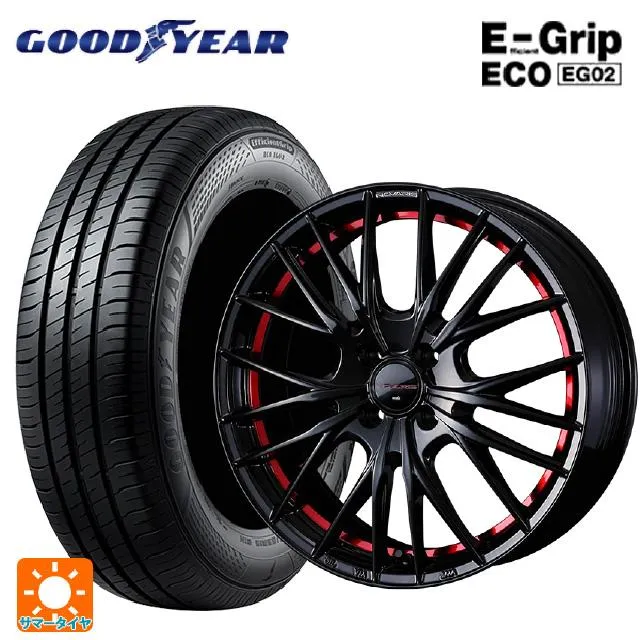 送料無料 サマータイヤホイール 4本セット 165/60R15 77H グッドイヤー エフィシェントグリップ エコ EG02 ウェッズ ノヴァリス ロ
