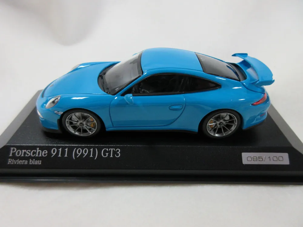 ミニチャンプス ポルシェ 911(991) GT3 リビエラブルー 1/43 100台限定