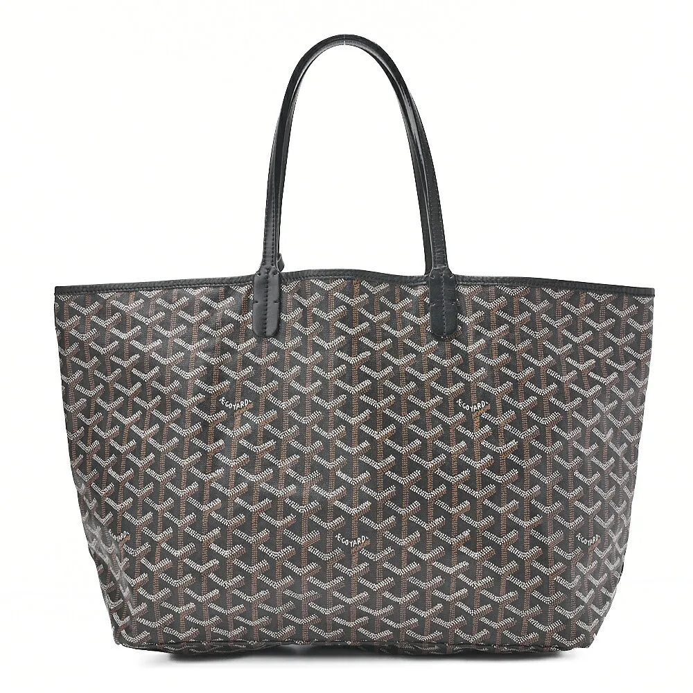 GOYARD【ゴヤール】サン・ルイPM トートバッグ コーティング キャンバス  黒（シルバー金具）  レディース 【中古】【送料無料】