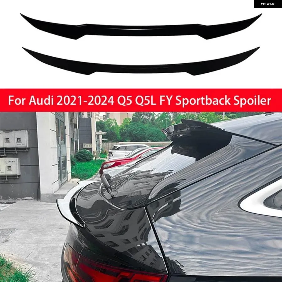 並行輸入品 アウディ 2021-2024 Q5 Q5L FY スポーツバック スポイラー リアミッドスポイラー トランク ウイン グリップ ABS