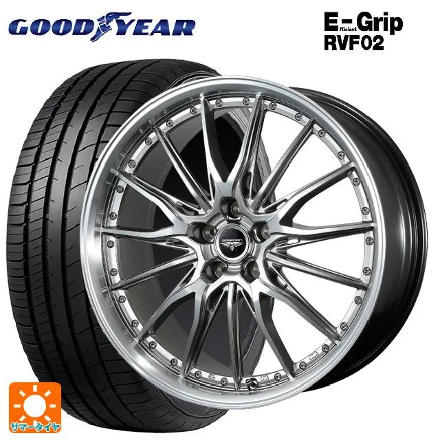 送料無料 サマータイヤホイール 4本セット 225/60R17 99H グッドイヤー エフィシェントグリップ RVF02 トピー ドルフレン ヒューヴ