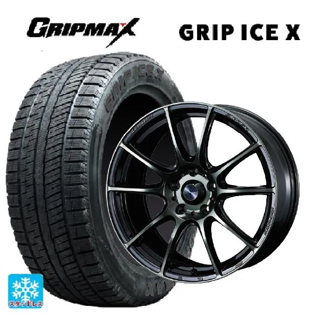 トヨタ ヴォクシー(90系)用 205/60R16 96T XL グリップマックス グリップアイスX ブラックレター # ウェッズスポーツ SA25R