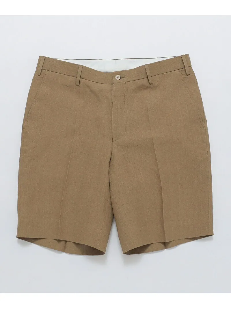 【SALE／50%OFF】SHIPS MEN CORDINGS: バムブリッジ リネン ショーツ シップス パンツ その他のパンツ ネイビー カーキグリーン【RBA_E】【送料無料】