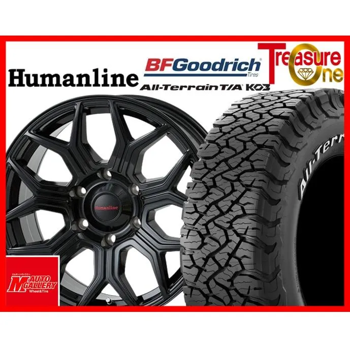 加須大桑 タイヤホイールセット HS-10MC 17x8.0J BFG T/A KO3 265/65R17 プラド ハイラックス など