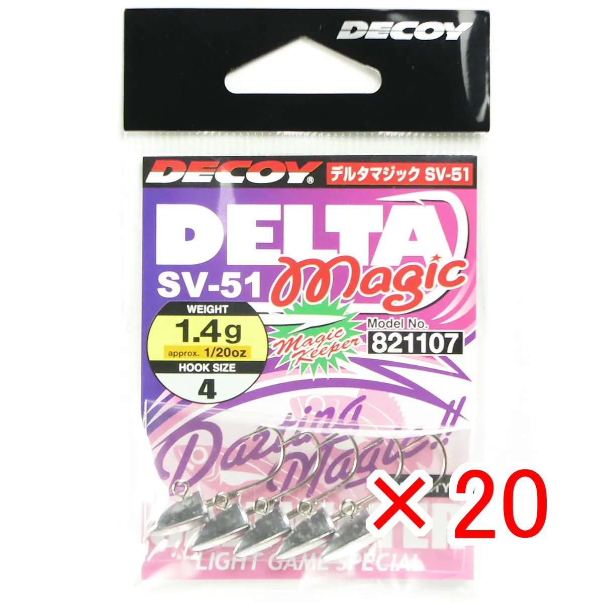 【 まとめ買い ×20個セット 】 「 カツイチ KATSUICHI デルタマジック #4-1.4g 1/20oz SV-51 」 【 送料無料 】 【  月間MVP \u0026 月間優良ショップ ダブル受賞店 】 釣具 釣り具 釣り用品