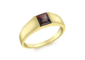 【送料無料】ネックレス 9ctイェローゴールドガーネットリング9ct yellow gold square garnet dress ring