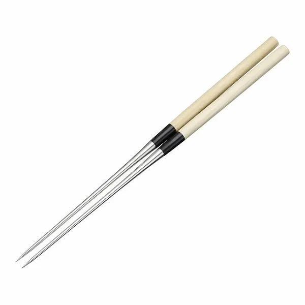 金口製作所 本焼ステンレス朴柄盛箸 150mm TT003(BML2203)