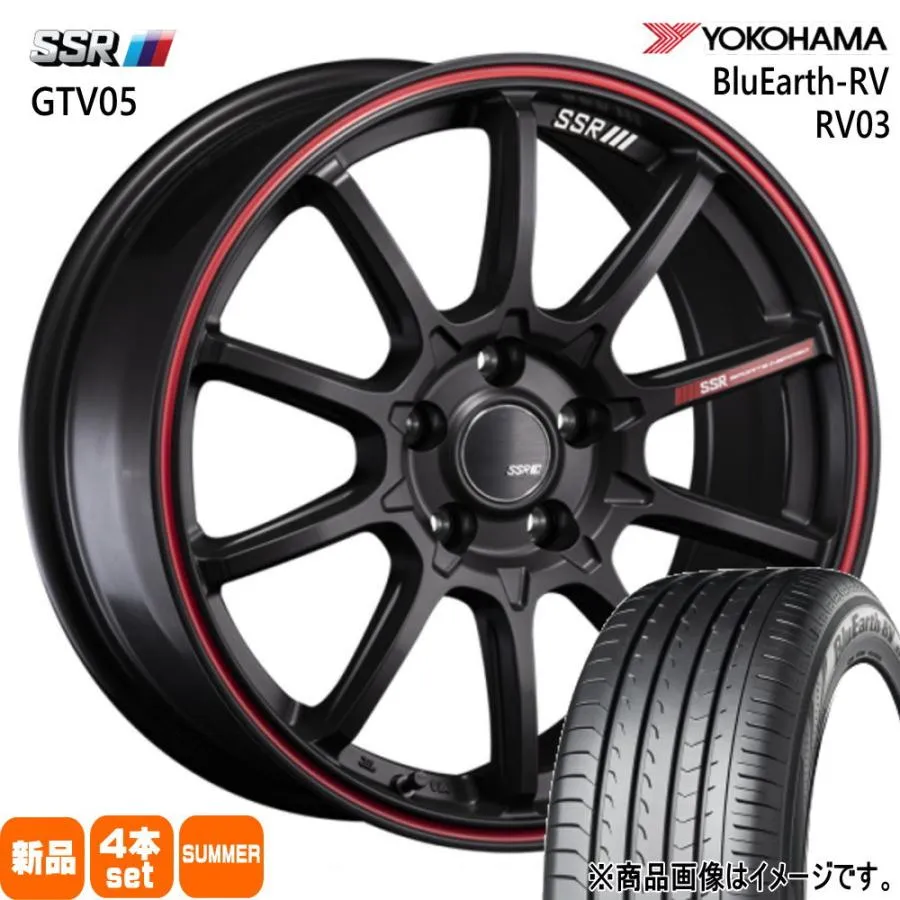 225/60R18 100H ヨコハマ BluEarth-RV RV03 夏用 サマータイヤ GTV05 クラウンクロス RAV4 ハリアー  18インチ