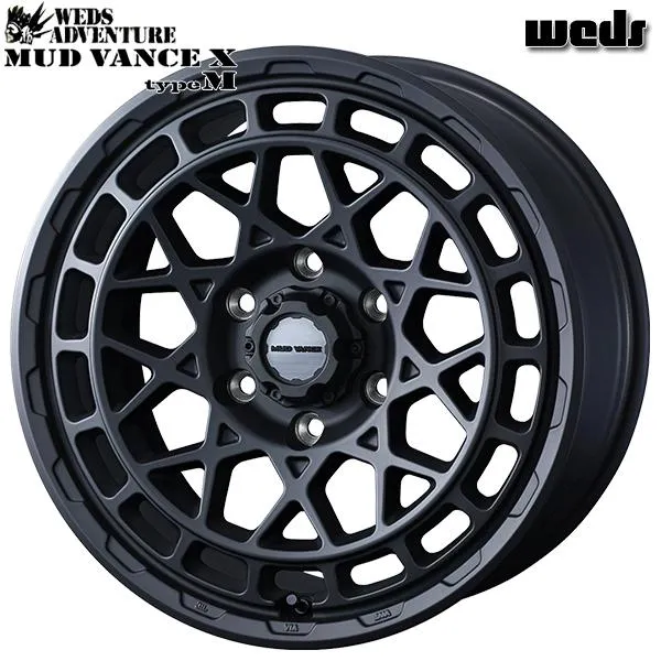 Weds MUD VANCE X ウェッズ マッドヴァンスX タイプM 18インチ 9.0J 6H139.7 +50 フルマットブラック アルミホイール単品 4本セット 送料無料