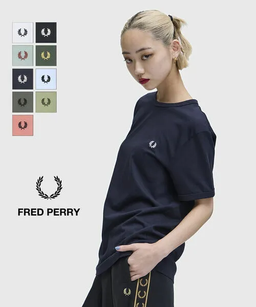 【2026年春夏新作】フレッドペリー FRED PERRY Tシャツ 半袖 リンガーTシャツ カットソー トップス クルーネック ワンポイント ユニセックス コットン おしゃれ・M3519-3872601(メール便可能商品)[M便 5/5](メンズ)(レディース)