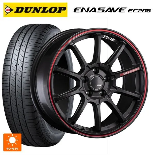 送料無料 サマータイヤホイール 4本セット 225/45R18 95W XL ダンロップ エナセーブEC205 タナベ SSR GT V05 18-7