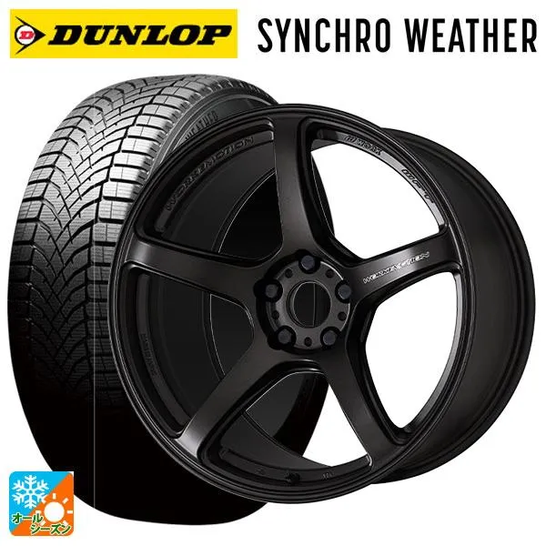 送料無料 オールシーズンタイヤホイール 4本セット 245/45R19 102W XL ダンロップ シンクロウェザー # ワーク エモーション T5R