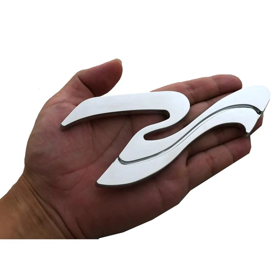 【並行輸入品】1 x SRウェーブロゴ 3Dバッジエンブレム SEA RAY SEARAYパーツネームプレート205575 SR (Chome)
