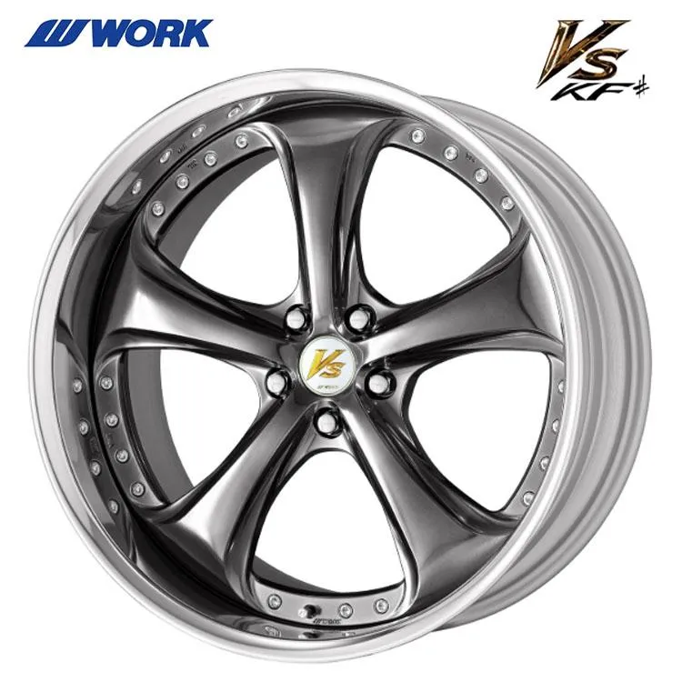 21インチ 5H114.3 8J 8J+40 5穴 ホイール 【4本セット 新品】  VS KF# FULL REVERSE STANDARD Adisk 3ピース 送料無料ワーク