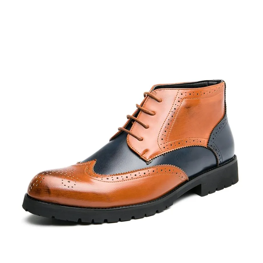 【並行輸入品】NIYAOSM Men's Oxford Chelsea Boots Leather Chukka Ankle Boots fo