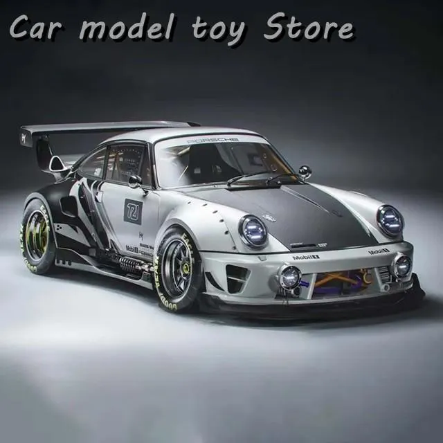 【並行輸入品】ダイキャスト 1:64 スケール シミュレーション RWB 964 カスタム版 カーボンカバー ミニ合金スポーツカーモデル コレクション おダート産