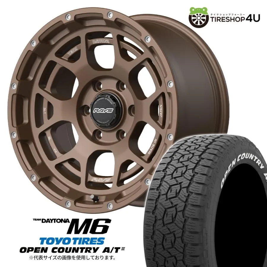 4本セット RAYS TeamDAYTONA M6 18x9.0J 6/139.7 +10/0/-10 JPL TOYO OPENCOUNTRY A/T3W 265/60R18 ホワイトレター ハイラックス O/F車