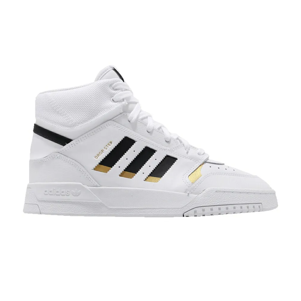アディダス 白色 ホワイト コア 黒色 ブラック ゴールド GOLD METALLIC スニーカー メンズ ADIDAS DROP STEP / FOOTWEAR WHITE CORE BLACK GOLD