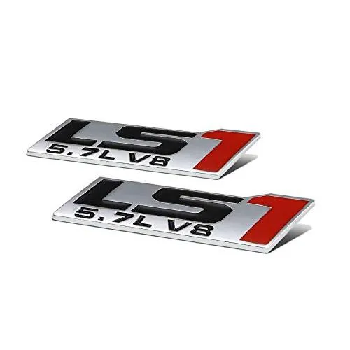 【並行輸入品】2 x LS1/5.7L/V8 バンパー/トランク/エンジン/フード レッドステッカー デカール エンブレムバッジ EmbRoom