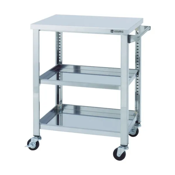 ※法人専用品※東製作所 ステンレスワゴンＷＧシリーズ７５０×６００×８００３段 WG3-750H 1