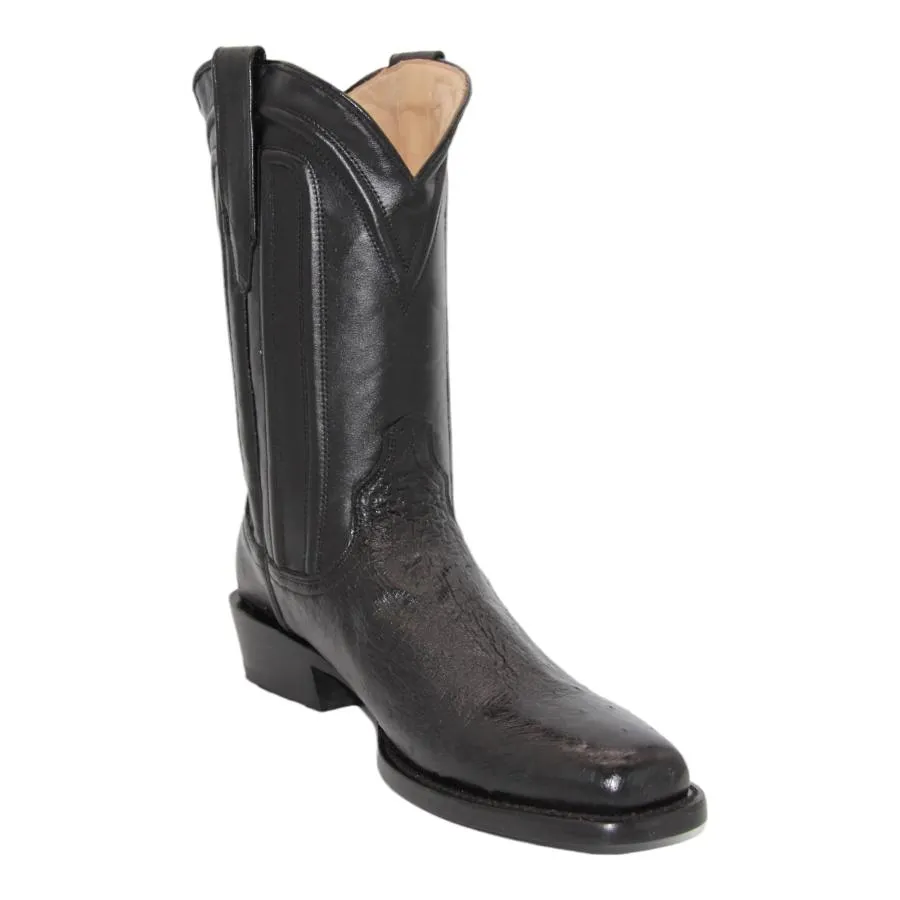 【並行輸入品】The Western Shops Men's Genuine Smooth Ostrich Leather Square To