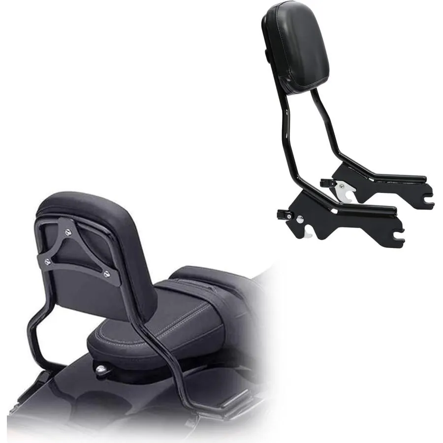 シーシーバー アップライト バックレスト パッド付き ハーレー ソフテイル スポーツ グライド FLSB ローライダー FXLR FXLRS 2018-2022 オートバイ バックレスト