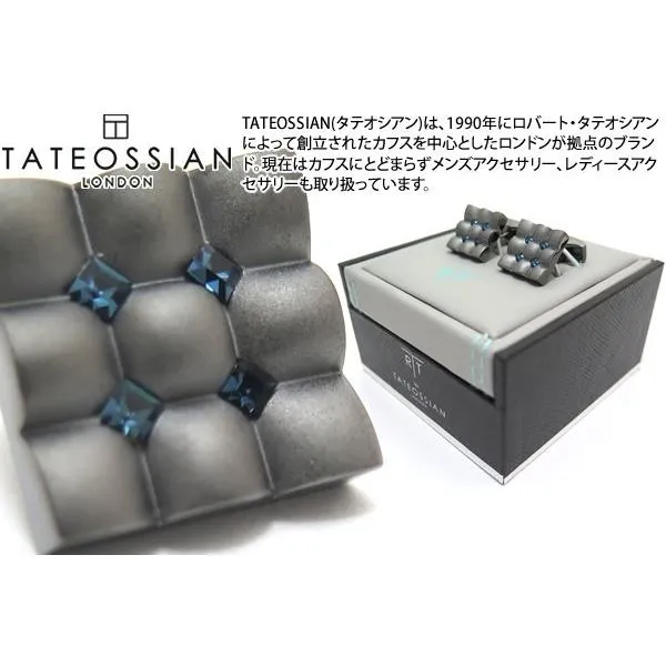 ブランド アクセサリー TATEOSSIAN タテオシアン クリスタル　スクウェアスカラプトカフス（モンタナ）（ブランド カフリンクス）父の日 爆買