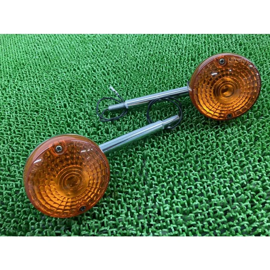GS400 フロントウインカー 左右 35600-4 スズキ 純正 中古 バイク 部品 当時物 昭和レトロ 割れ欠け無し 品薄 希少品 車検 Genuine Aa