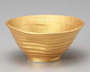 【まとめ買い10個セット品】 カ678-018 ゴールド変形7寸丼【キャンセル/返品不可】【ECJ】