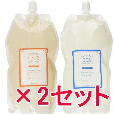 トレンツ アミノシールド ソープD 1000ml +  COE トリートメント 1000ml 2セット  詰替 リフィル